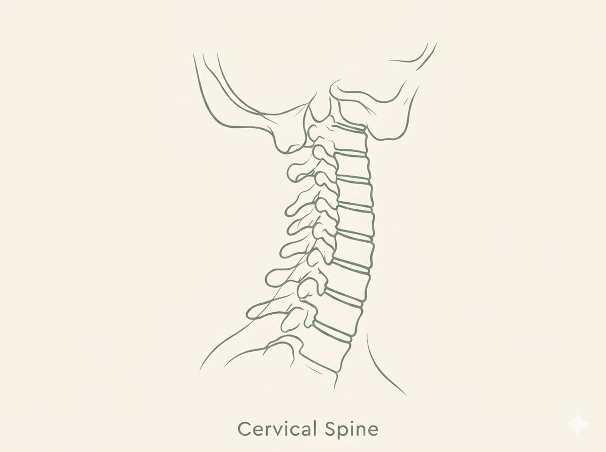 Illustration of the cervical spine
